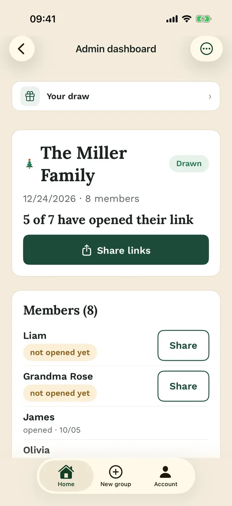 Who has opened their link – in the iPhone app